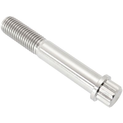 AeroFlow=M10 x 1.25mm UHL 60mm Titanium Bolt 12 Point Head Natural Finish Sold Single