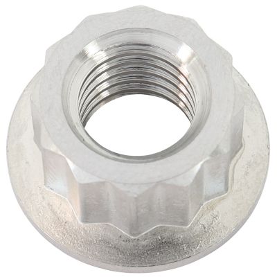 AeroFlow = M10 x 1.50mm Titanium 12 Point Nut Natural Finish