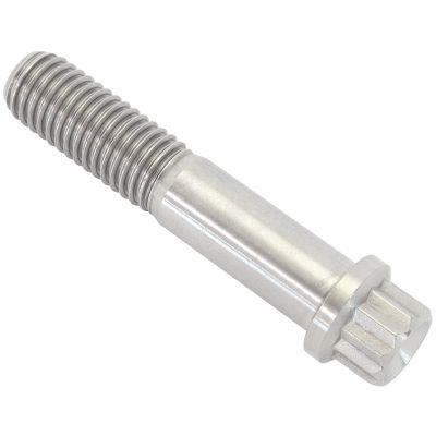 AeroFlow = M10 x 1.50mm UHL 50mmTitanium Bolt 12 Point Head Natural Finish