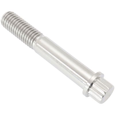 AeroFlow= M10 x 1.50mm UHL 60mm Titanium Bolt 12 Point Head Natural Finish