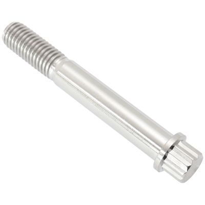AeroFlow= M10 x 1.50mm UHL 70mm Titanium Bolt 12 Point Head Natural Finish