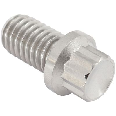 AeroFlow=7/16-14" UHL 3/4" Titanium Bolt 12 Point Head Natural Finish Sold Single