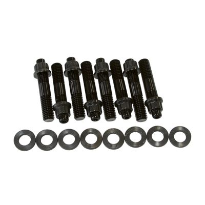 AeroFlow=Blower Stud Kit 2.50" Total Length Black Studs & Nuts