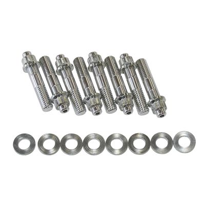 AeroFlow=Blower Stud Kit 2.50" Total Length Silver Studs & Nuts