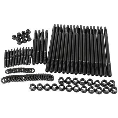 AeroFlow=GM LS Head Stud Kit with Odd Length Studs 12 Point Nuts