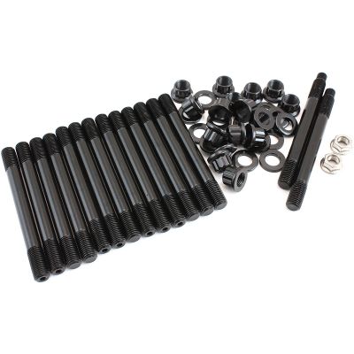 AeroFlow=Ford XR6 Barra 2 Bolt Main Stud Kit Suits BA BF FG Turbo 4 Liter 12 Point Nuts
