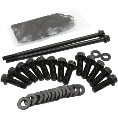 AeroFlow=GM LS Oil Pan Bolt Kit- Black Finish 12 Point Head and 8740 Grade Material