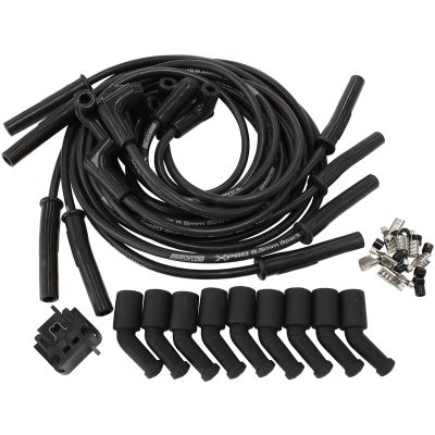 AeroFlow=Xpro Universal 8.5mm V8 Ignition Lead Set with 45° Coil Boots-Black