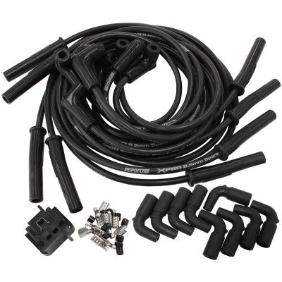 AeroFlow=Xpro Universal 8.5mm V8 Ignition Lead Set with 90° Coil Boots-Black