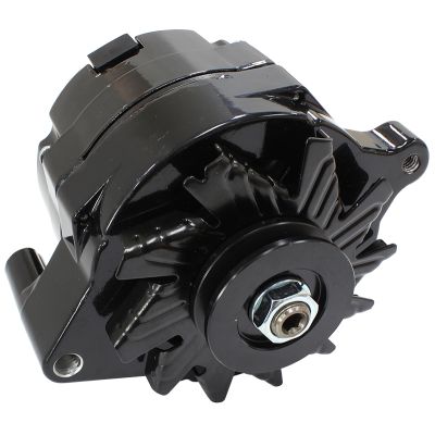 AeroFlow=Ford Alternator - Black Finish 140 AMP 1 Wire Internal Regulator