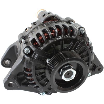 AeroFlow=150amp Mitsubishi 4G63 Alternator Black Finish