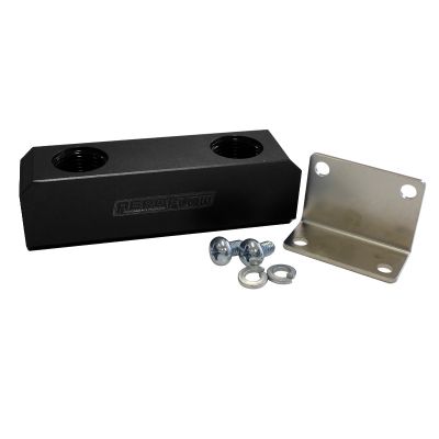 AEROFLOW = Billet Log Type Fuel Block -10 ORB Black Finish