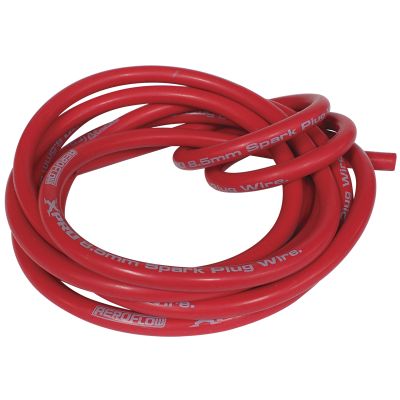 AeroFlow=Xpro Red 8.5mm Spiral Core Spark Plug Wire 1m length