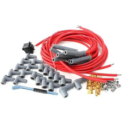 AeroFlow=Xpro Universal 8.5mm V8 Ignition Lead Set with Multi-angle Boots-Red