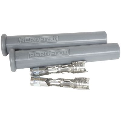 AeroFlow=Xpro Silicone Multi Angle Spark Plug Boots & Terminals Grey 2 pack