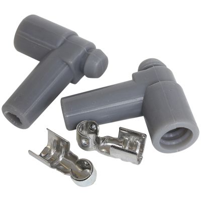 AeroFlow=Xpro Silicone 90° HEI Boots & 90° Terminals Grey 2 pack