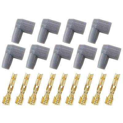 AeroFlow=Xpro Silicone 90° Socket Style Distributor/Coil Boots & Terminals Grey set of 9