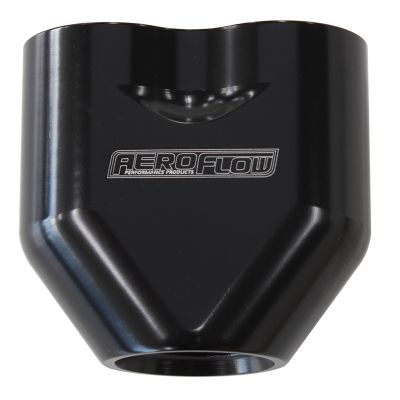 AEROFLOW = Billet 3 Port ORB U-Block Black Finish 2 x -8 ORB Ports 1 x -10 ORB Port