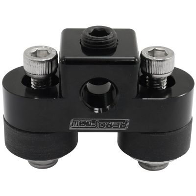 AeroFlow=Pressure Sensor Block - Black Finish 3x 1/8" NPT Ports