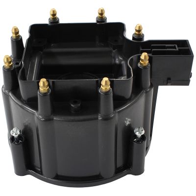 AeroFlow=Replacement HEI Distributor Cap Only Black Finish