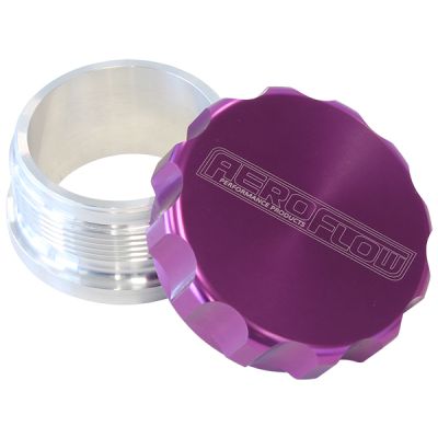 AeroFlow=2" Billet Aluminium Weld-On Filler with Purple Cap