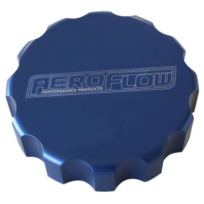 AERFOFLOW=Billet Radiator Cap Cover Suit Small Cap Blue Finish