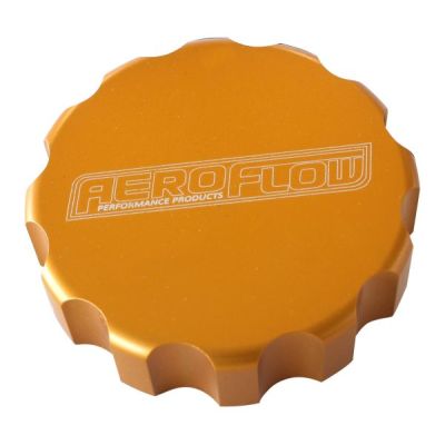 AERFOFLOW=Billet Radiator Cap Cover Suit Small Cap Gold Finish
