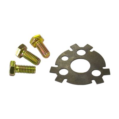 AeroFlow=Cam Locking Plate and Bolt Kit Small and Big Block Chevy includes Grade 8 bolts