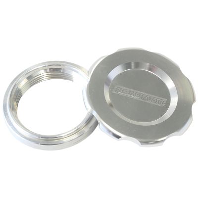 AeroFlow=Low Profile Billet Aluminum Filler Cap & Bung 3" Female weld-on bung