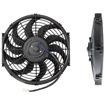 AeroFlow=12" Electric Thermo Fan Curved Blades 12-13/64" (310mm) Mount Dia