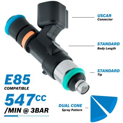 Bosch Motorsport :547cc EV14 Medium USCAR Fuel Injector 547 cc/min (50 lb/hr)