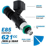 Bosch Motorsport: 621cc EV14 Medium USCAR Fuel Injector 621 cc/min (56 lb/hr)