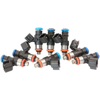 Aeroflow :850cc EV14 Short USCAR Fuel Injector Set of 8 850 cc/min (81 lb/hr)