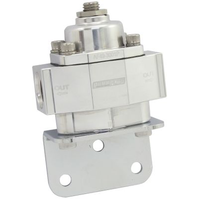 AEROFLOW = Billet 2-Port Fuel Pressure Regulator with -8 ORB Ports Polished Finish
