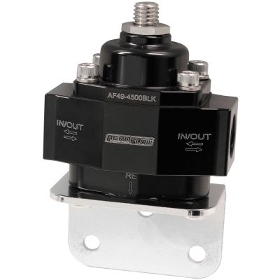 AEROFLOW = Billet Bypass Fuel Pressure Regulator 4.5-9psi Adjustable Black Finish