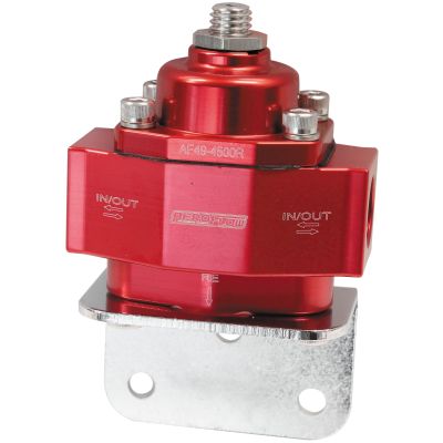 AEROFLOW = Billet Bypass Fuel Pressure Regulator 4.5-9psi Adjustable Red Finish