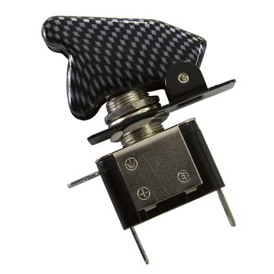 AeroFlow=Carbon Fibre Covered LED Rocket / Missile Switch 12v 20A