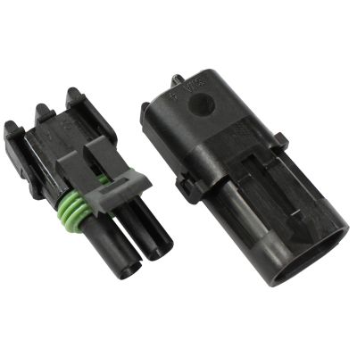 AeroFlow=Weatherpack Connector 2 Pin Connector Suit 18-20 AWG To 14-16 AWG Wire
