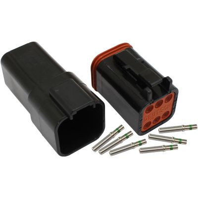 AeroFlow=WeatherTight Connector 6 Pin Connector Suit 14 AWG Wire