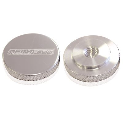 AEROFLOW=Polished Billet Air Cleaner Nut Low profile 1/4" UNC