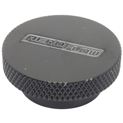 AEROFLOW=Polished Billet Air Cleaner Nut 1/4" UNC Low profile with a tall step down