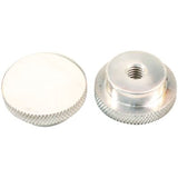 AEROFLOW=Polished Billet Air Cleaner Nut 1/4" UNC Low profile with a tall step down