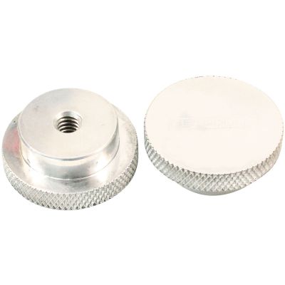 AEROFLOW=Polished Billet Air Cleaner Nut 5/16" UNC Low profile with a tall step down