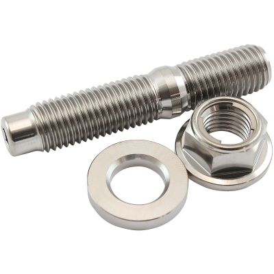 AeroFlow=M10 x 1.25mm Titanium Stud Hex Locking Nut and Washer Kit