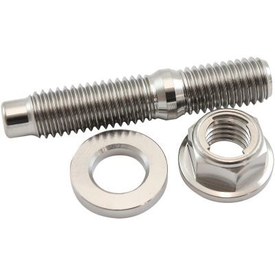 AeroFlow=M10 x 1.50mm Titanium Stud Locking Nut and Washer Kit