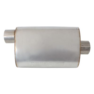 AeroFlow=5500 Series Stainless Steel 2-1/2" Offset/Center Muffler 2-1/2" Inlet and Outlets