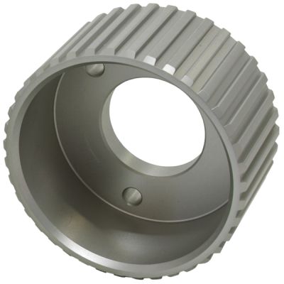 AeroFlow=Gilmer Drive Crankshaft Pulley-Silver Finish Suit SB & BB Chevy