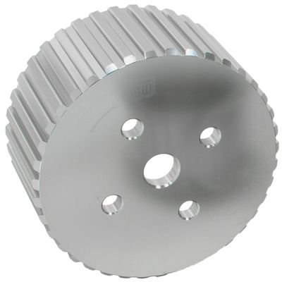 AeroFlow=Gilmer Drive Water Pump Pulley - Silver Finish Suit Holden