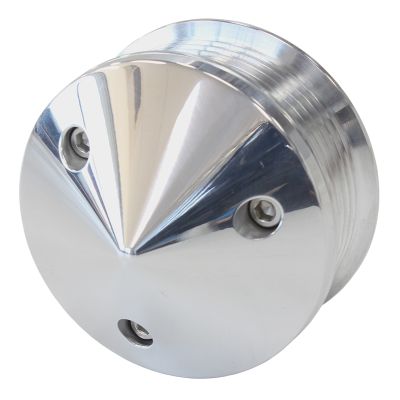 AeroFlow=Replacement GM LS Series Tensioner Pulley Polished With Nose Cover & Bolts