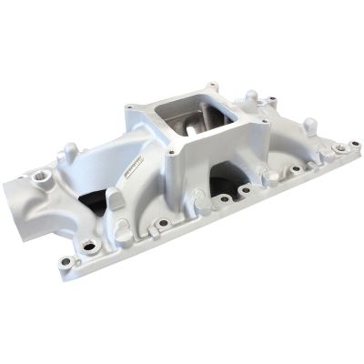 AeroFlow=Ford 289-302W Hi-Rise Single Plane Intake Manifold Natural Cast Finish